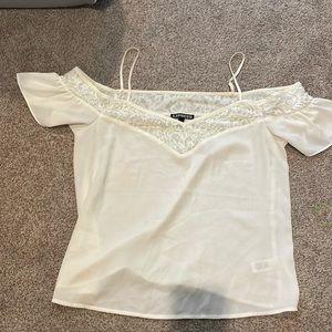Express, adorable off the shoulder cream top